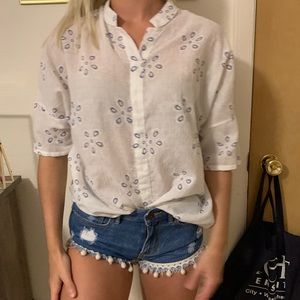 White Loose Short Sleeve